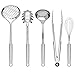 Best Choice Products 29-Piece Stainless Steel Kitchen Cookware Utensils Set w/Spatulas, Can and Bottle Openers, Measuring Cups, Whisk, Ladles, Tongs, Pizza Slicer, Grater, Strainer, Silver