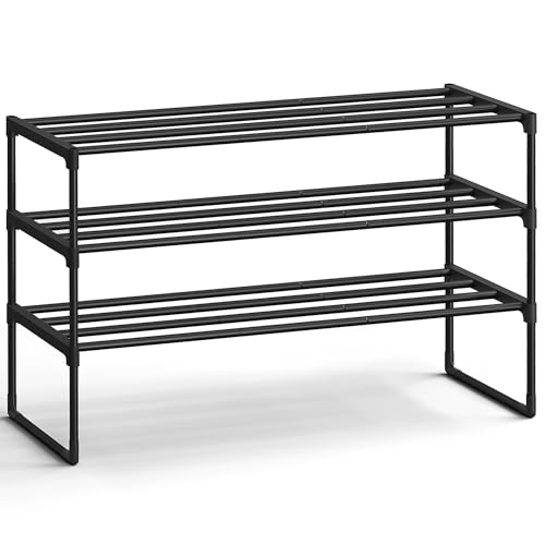 SONGMICS Shoe Rack 3-tier Shoe Organizer