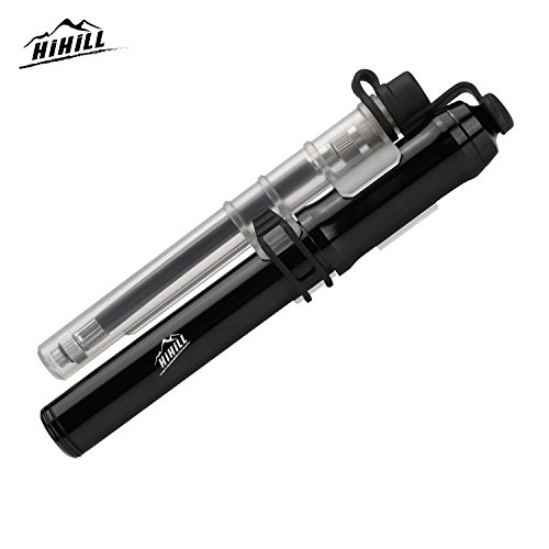 Mini Bike Pump, HiHiLL Portable Bicycle Air Hand Pump 260 PSI with 2 Air Inflation Needles for Balls and Balloons