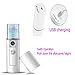 ELINKMALL USB Rechargeable Nano Facial Steamer Mini Handy Nano Face Sprayer Portable Moisturizing Atomization Beauty Device (white)