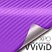 VViViD Purple 3D Carbon Fiber Vinyl Wrap Roll with Air Release Technology (1ft x 5ft)