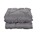 HOME HUG TEXTILES Pinch Pleat Puckering Bedding Set, King Size, Wrinkle Resistance, 3-Peices, Light Grey