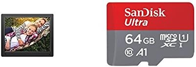 Nixplay15 inch WiFi Cloud Digital Photo Frame with Sandisk Ultra 64GB Micro Card