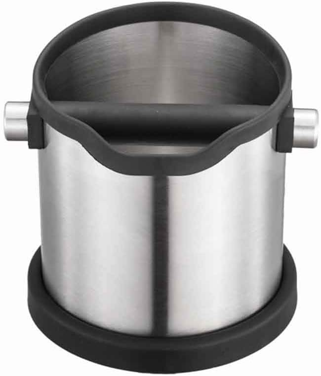 Coffee Knock Box 1800ml Bar Stainless Steel Practical Grind Container Large Capacity Home Silver Waste Bin Detachable Portable Kitchen Tool Anti Slip Restaurant