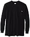 Dickies Mens Big & Tall Long-Sleeve Heavyweight Crew-Neck T-Shirt, Black, Large/Tall