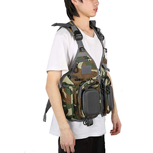 VGEBY Angeljacke Outdoor Multifunktionale Jacke Jagd Angeln Reise Tarnweste mit Taschen – Bild 7