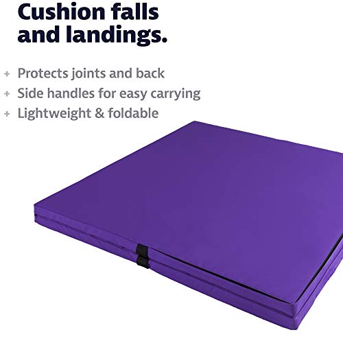 We Sell Mats Bi-Folding Gymnastics Crash Landing Mat Pad, Safety for Tumbling, Back Handspring Training and Cheerleading, 4 ft x 6 ft x 2 Inch Thick - Thumbnail 3