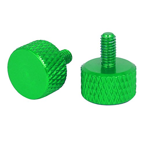 uxcell Computer PC Graphics Card M3x6mm Aluminum Alloy Knurled Thumb Screws Green 10pcs