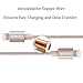 Lightning Cable, GEENKER 2Pack 6FT Nylon Braided Charging Cable Extra Long 8pin USB Cord for Apple iphone 7/7 plus, se, 6s, 6s plus, 6plus, 6,5s 5c 5,iPad Mini, Air,iPad5,iPod on iOS9. - Gold