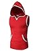 H2H Men's Casual Hoodie Tank Tops Sleeveless Shirts Gym Workout with Pockets