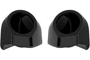 Advanblack Vivid Black Tour Pack Speaker Pods 6.5" Rear Audio Housing Fit Harley King Tour Pack