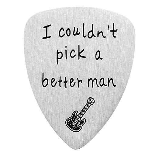 Guitar Pick, I Couldn’t Pick A Better Man, Anniversary Gift for Musician Guitar Player Husband Boyfriend Fiancé Dad Wedding Valentines Father's Day Christmas Gifts - Thumbnail 2