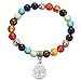 17 MILE 7 Chakra Healing Natural Colorful Stone Yoga Gemstone Bracelet Tree of Life Charm Gifts for Women and Girls