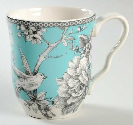 222 Fifth Adelaide Turquoise Coffee Mugs - Set Of 4 (681441023768)