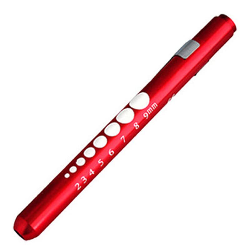BE-TOOL Mini Pen Torch Light Diagnostic Medical Penlight, Mini Reusable LED Penlight Flashlight Pen Torch for Home Outdoor Doctor Nurse EMT Emergency (Red, 1 Pack)