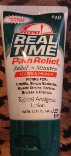 Real Time Pain Relief RTPR 1.5 oz Lotion Cream Tube to any part of the body by RTPR LLC