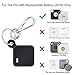 [2 Pack] Fintie Silicone Case with Carabiner Keychain for Tile Pro (2020 & 2018), Anti-Scratch Lightweight Soft Protective Sleeve Skin Cover, Black