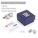 UHIBROS 6 Pairs Stainless Steel Stud Earrings Set For Mens Womens Hypoallergenic Cubic/Square Zircon Earrings 18K White Gold 316L CZ Earring