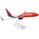 Sky Marks Sun Country 737-800 1/130 Collectible Airplane Model | Daron Officially Licensed, 1:130 Scale Replica, Snap-Fit, Display Stand, injection-molded
