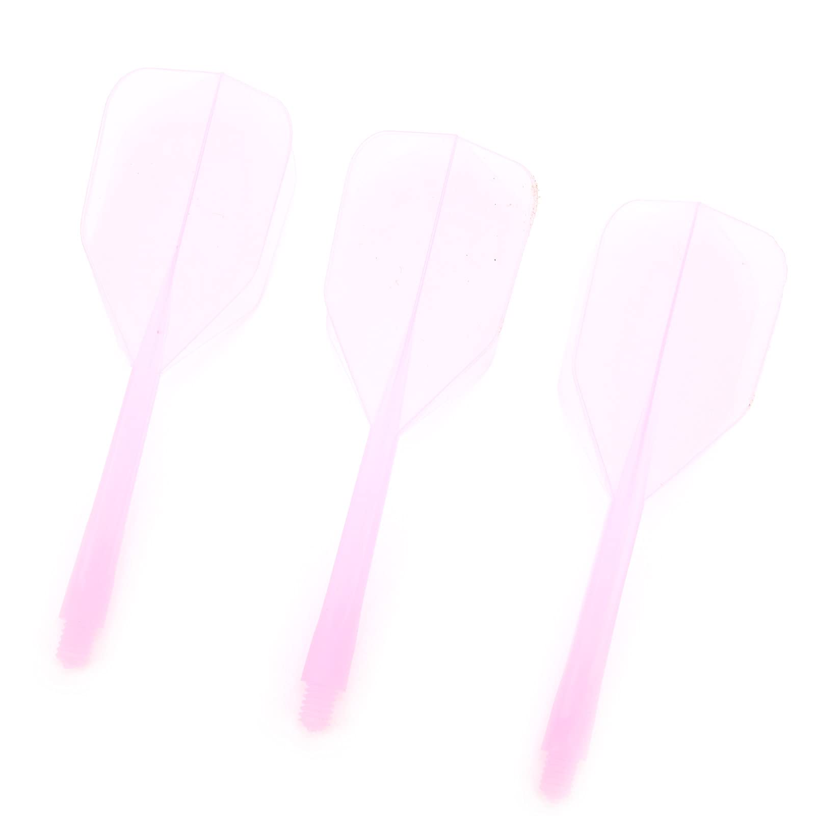 Dart Flight Set, Lightweight Design Anti Break 3 Pcs 2BA Thread Transparent Dart Tail Dart Shaft and Flights for Dart Game for 90‑degree Flight(Pink)