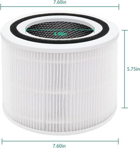 Bedavol 2 Pack Replacement Air Filters for LEVOIT Core 300 & 300S, High-Efficiency Activated Carbon, 3-in-1 True HEPA, Compatible with Core300-RF, White