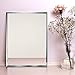 PETAFLOP Tabletop Mirror with Stand for Desk, Small Hanging Mirror Frameless for Wall 10.6x13 Inch
