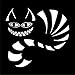Cheshire Cat - Alice in Wonderland Decal Vinyl Sticker|Cars Trucks Walls Laptop|WHITE|5.5 In |KCD394