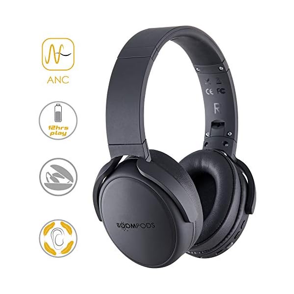 BOOMPODS-HEADPODS-Active-Noise-Canceling-Bluetooth-Headphones-OnEar-Comfort-Earpads-12-Hour-Playtime-Deep-Bass-True-Wireless BOOMPODS HEADPODS Active Noise Canceling - Bluetooth Headphones OnEar Comfort Earpads, 12 Hour Playtime, Deep Bass, True…