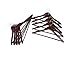 CHICAGOAN Solid Wooden Suit Hangers with Anti-Rust Hooks and Non-Slip Design with Hanging Bar for Coat Suit Jacket Shirt Pants,Walnut Finish,10-Pack