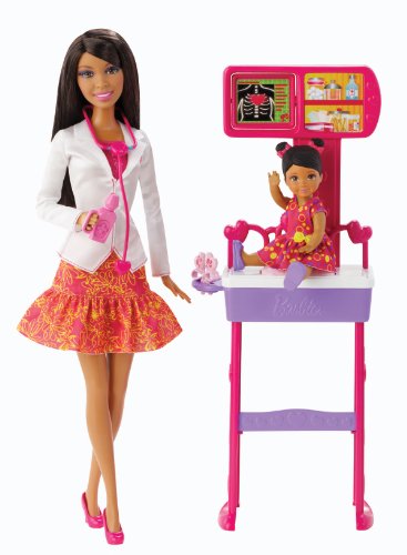 Barbie Careers Doctor Doll Playset, Brunette