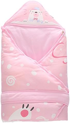 Cute Cartoon Bears Thicken Bedding Stroller Sleeping Bag for Baby Kids Nursery Toddler Newborn Sacks Swaddling Blanket, 0-12 Months(Cotton)