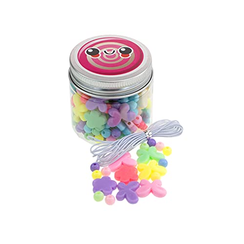 Nice Group Bunte Candy Beads, 1 Stück, zum Basteln von DIY-Armbändern mit Buchstaben, Sternen, Bonbons, Herzen, Blumen, Teddybären für Mädchen und Mädchen, Bunt und Modelle, 87004