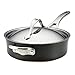 Anolon Nouvelle Hard Anodized Nonstick Saute Pan / Frying Pan / Fry Pan with helper handle - 5 Quart, Gray