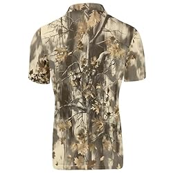 HUGS IDEA Withered Tree Leaves Polo Shirts for Men