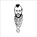 Tattify Retro Temporary Tattoo - Mr T (Set of 2)