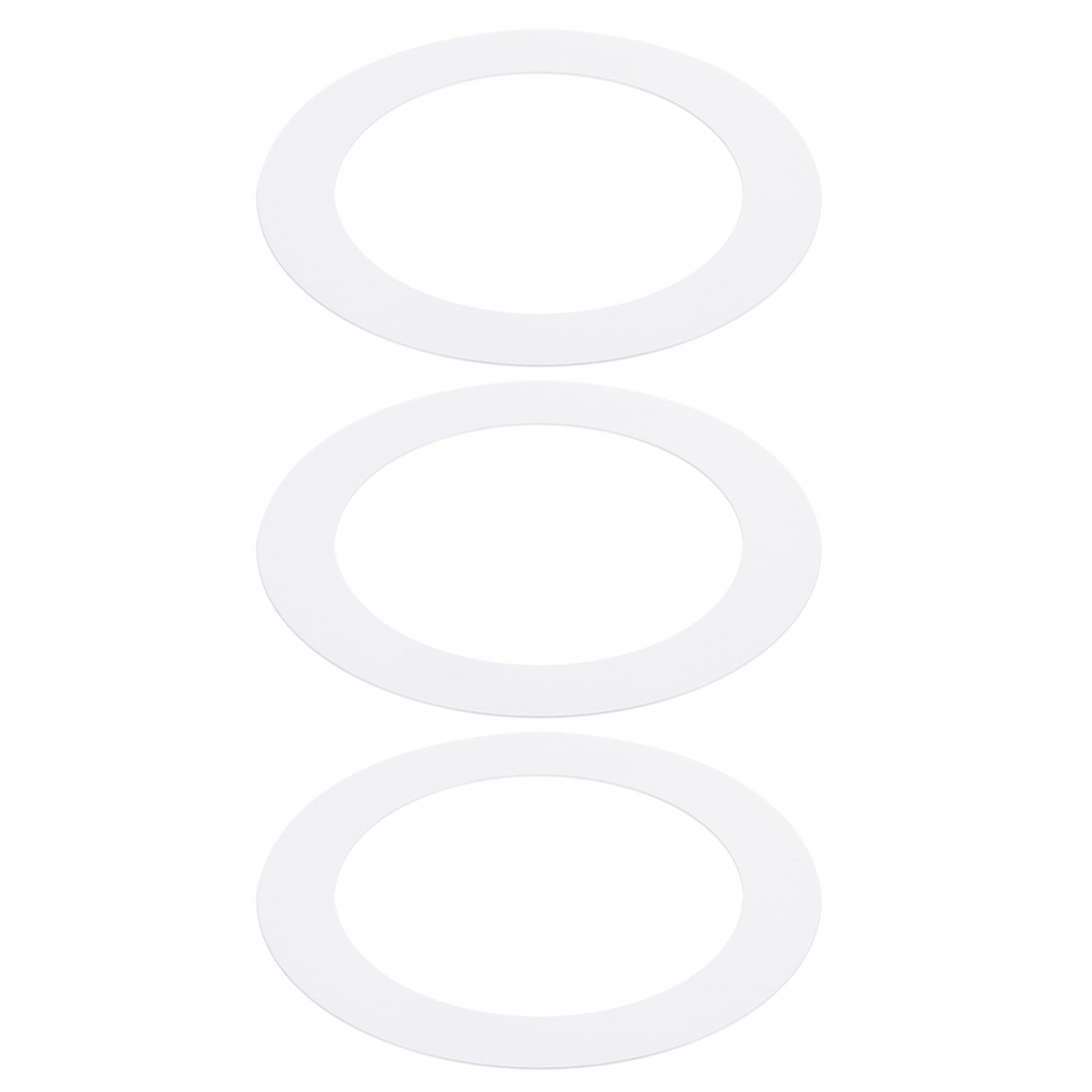 PATIKIL 3.98" ID 5.51" OD Goof Rings for Recessed Light, 3 Pack Matte White Goof Metal Trim Ring Lighting Fixture for Ceiling Wall Recessed Can Downlights