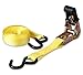 Cartman Ratchet Tie Down, 4Pk 15Ft, 500Lbs Load Cap/ 1500Lbs Break Strength, Cargo Straps for Moving Appliances, Lawn Equipment, Motorcycle in a Truck, with Carry Bag