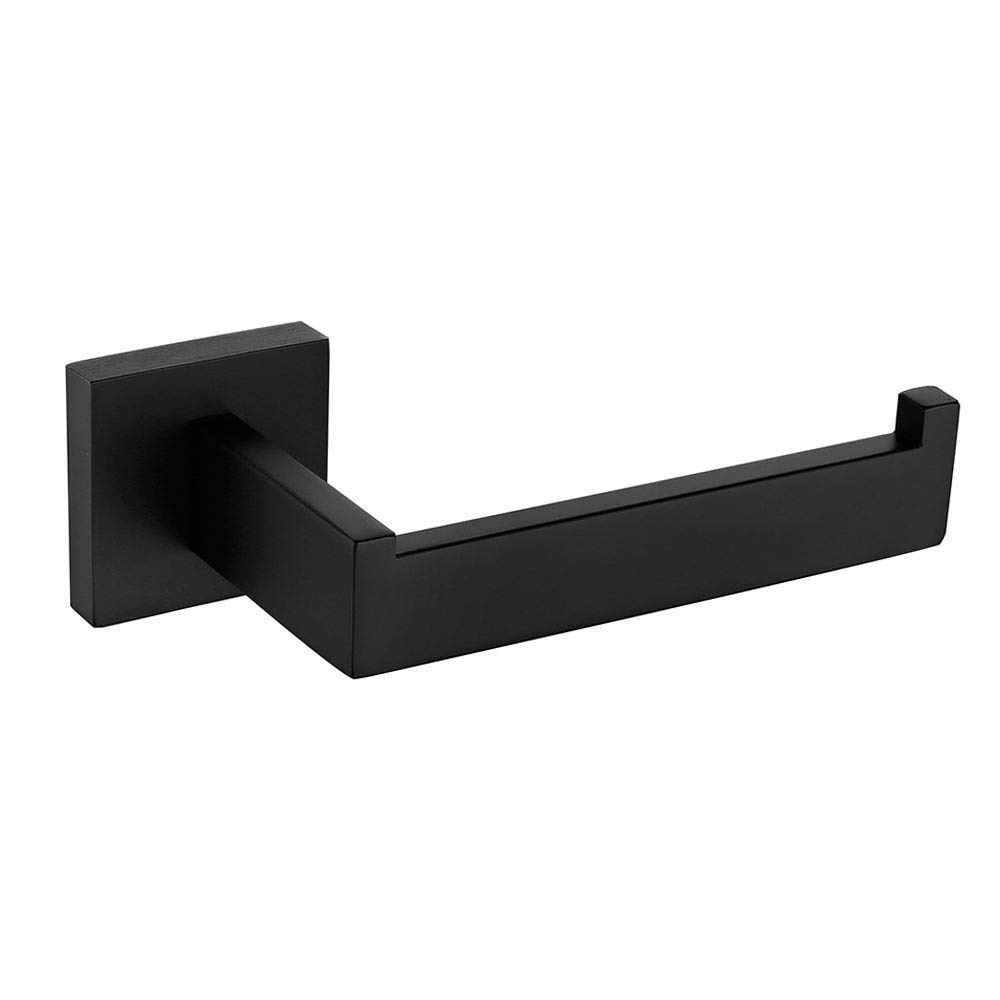 Celbon SUS 304 Stainless Steel Toilet Roll Holder Black Finish Toilet Loo Paper Holder for Bathroom Kitchen