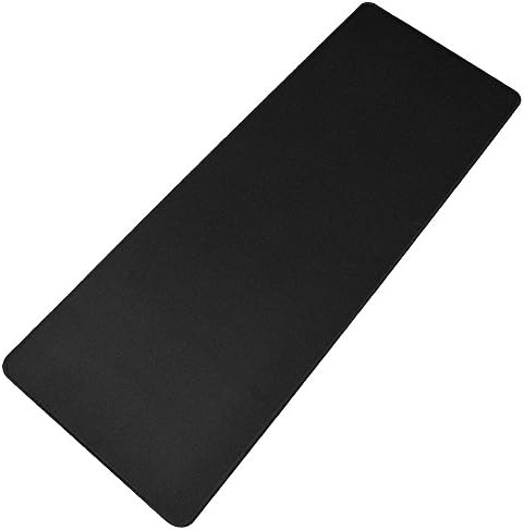 HOOYEE Extended Non-Slip Rubber Base 3mm Thick Soft Keyboard Gaming Mouse Pad Mat, Stitched Edges 31.5"x11.8"x0.12" (Black)