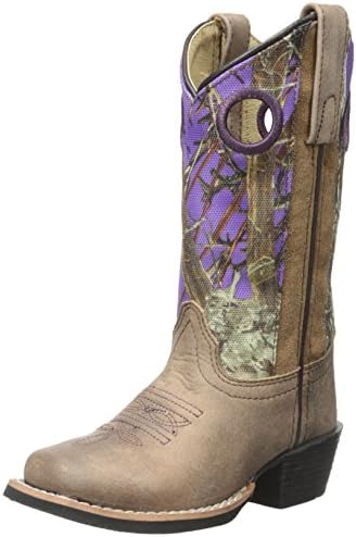 Smoky Mountain Boots Youth Girls Mesa Brown/Purple Camo Leather
