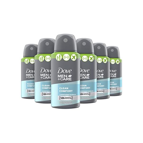 Dove-MenCare-Clean-Comfort-perfect-for-Travel-Compressed-Anti-perspirant-Deodorant-48h-Sweat-Odour-Protection-Deodorant-Spray-75-ml-Multipack Dove Men+Care Clean Comfort perfect for Travel Compressed Anti-perspirant Deodorant 48h Sweat & Odour Protection…