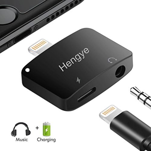 iPhone 7 8 X Lightning to 3.5mm Aux Headphone Jack Adapter 8 Pin Connector Charge and Audio Splitter