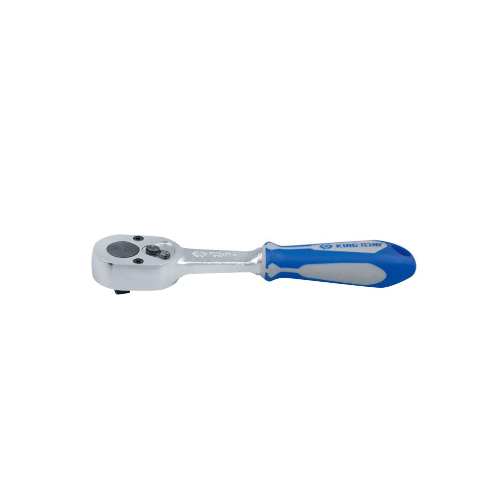 KING TONY 277955G 24-Teeth Reversible Ratchet, 140 mm, 1/4-inch, Black