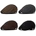 Colors of Rainbow Men's Retro Casual Ivy Hat Summer Winter Golf Newsboy Driving Cabbie Flat Cap Size 57cm-62cm (Dark Khaki)