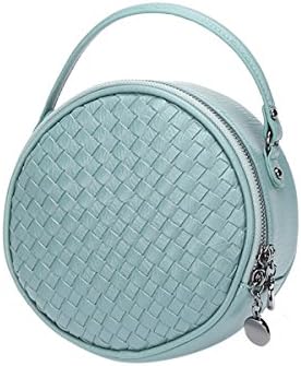 Andear Womens Round Clutch Handbags Circle Tote Purse Bag Shoulder Messenger Bag Detachable Chain Strap