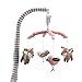 Lolli Living Baby Crib Musical Mobile w/Sparrow & Deers - Knitted Woodland Bird Safari Animal Characters | Hanging Decor w/Electronic Music Box for Newborn & Nursery Bedding/Crib | Baby Girl