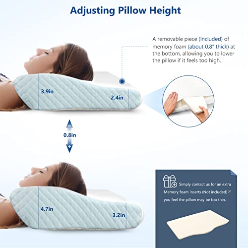 ZAMAT Contour Memory Foam Pillow for Neck Pain Relief, Adjustable