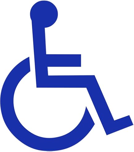 6-Pack 1x1 Inch Round Handicap Symbol Stickers – Wheelchair Access Decals, Handicapped Parking Signs