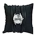 Ladies Water Resistant Leather Wrist Watch for Women - Female Vintage Black Band Silver Dial