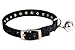 Black Velvet Safety Elastic Belt Rhinestones Crystal Jeweled Cat Collars with Bell 8-10.5 Inches